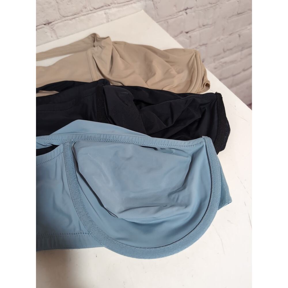 Lot of 3 ThirdLove 24/7 Classic Second Skin 40E Underwire Bras Black Nude Blue - Picture 2 of 7